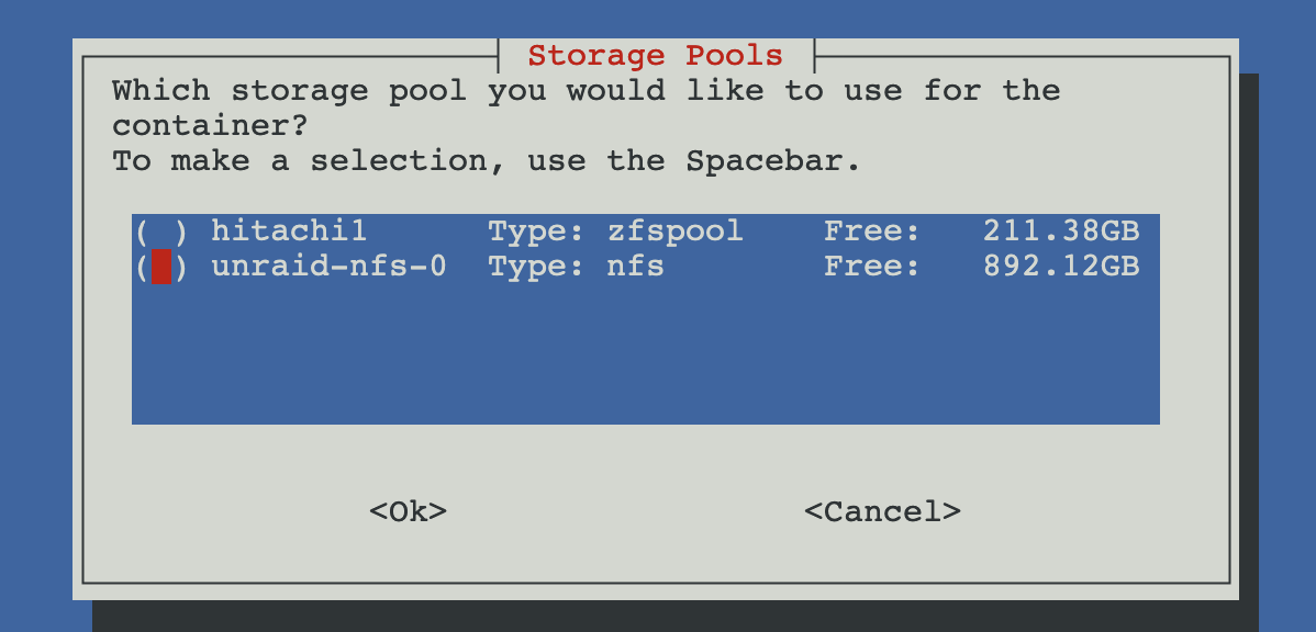 Image of container volume setup